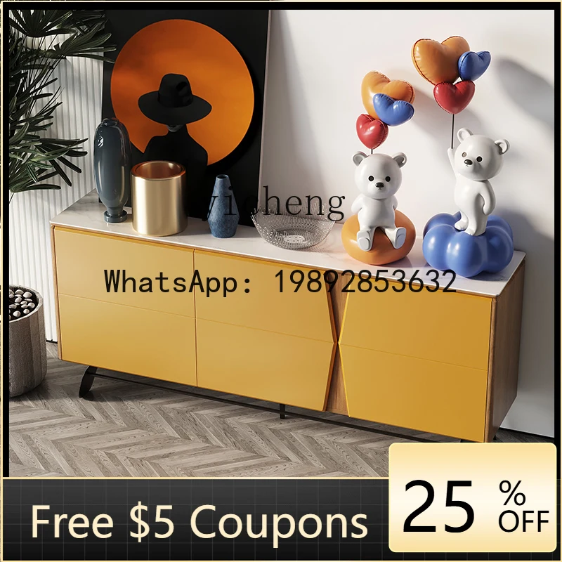 

AB minimalist style dining side cabinet villa living room wall locker modern light luxury entrance cabinet