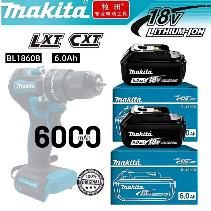 

2026 Makita BL1860 BL1850B BL1850 BL1840 BL1830 Screwdriver Battery & Charger 18V 6.0Ah Replacement Power Tool Batteries.
