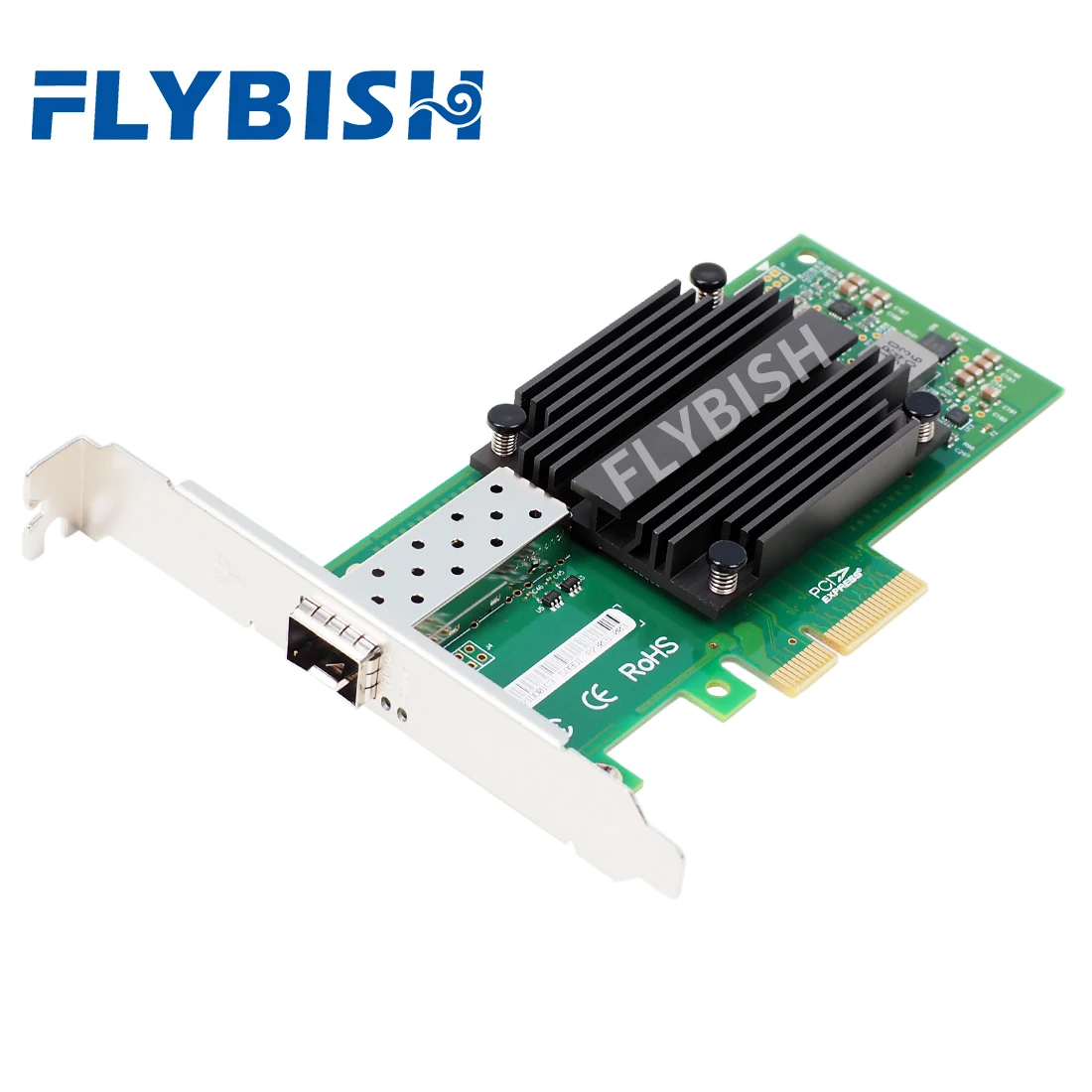 FLYBISH X520-DA1/82599-1SFP PCIE2.0 x4 10G NIC Single port network card for intel 82599EN chip