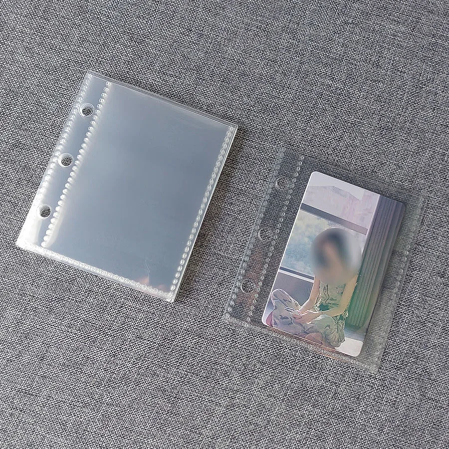 SKYSONIC Neue 20 Stück Binder doppelseitige transparente Kartenhüllen, 3-Zoll-Postkartenhalter, Kpop Mini Sammelbuch-Nachfülltaschen – Detail 8