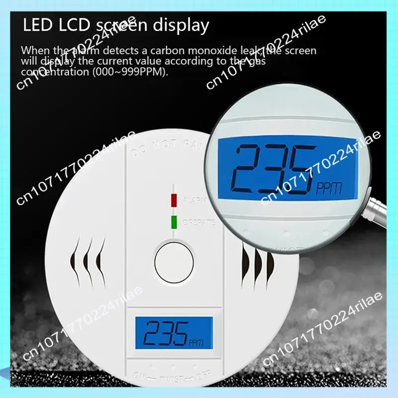 Alarma de monóxido de carbono A17Z, Detector de Co, pantalla LCD, alarma de advertencia de incendio, Detector de fugas de Gas tóxico para el hogar