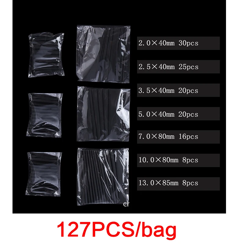 127-750 Uds. Juego de tubos termorretráctiles conectores de Cable envoltura de Tubo termorretráctil para Cable funda termorretráctil