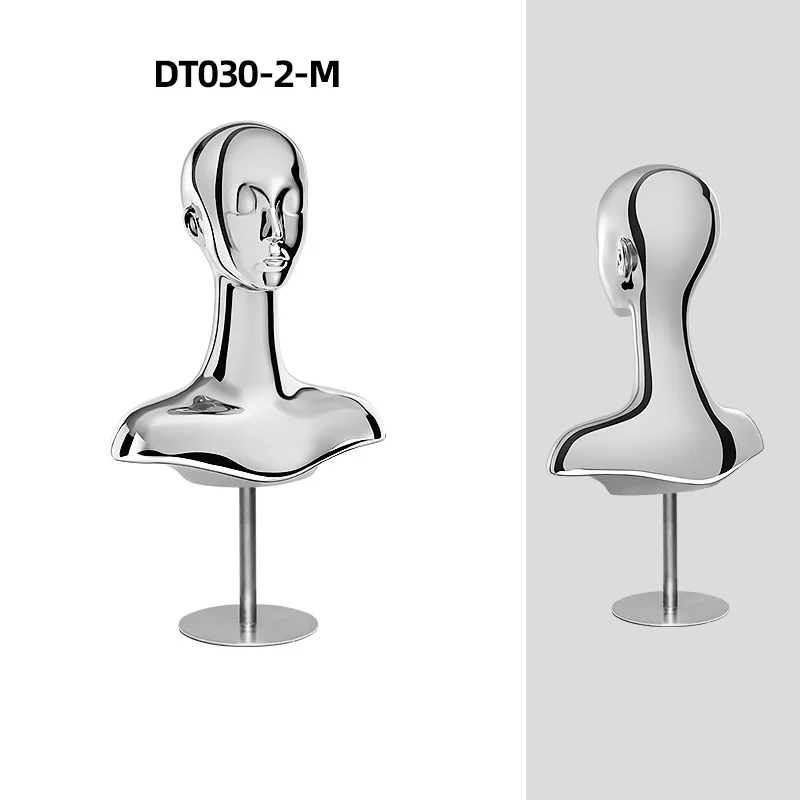 Electroplating Gold or Silver Female Mannequin Head with Bust For  Jewelry Display Stand Hat Wig Scarf Bracket