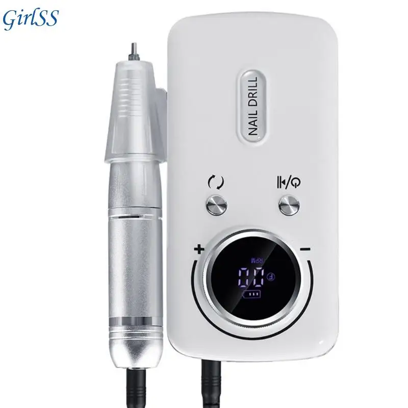 Cordless Drill 45000 RPM Wireless Ergonomic Handle Rechargeable For Gel Manicure Pedicure Salon And Home Use T4MB