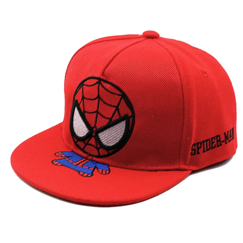 Disney Cartoon Spiderman cappello per bambini ragazzi ragazze cotone poliestere cappello da sole berretto Hip Hop bambino bambini moda berretto da