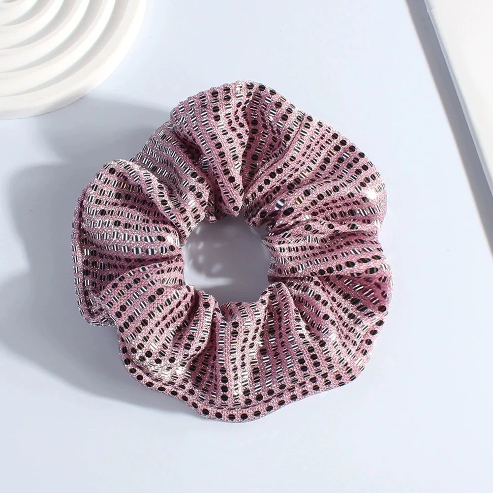 

6pcs Sequin Large Intestine Hair Scrunchies For Women Girls Fabric Elastic Ponytail Holders Fancy Hair Accessories Sparkly