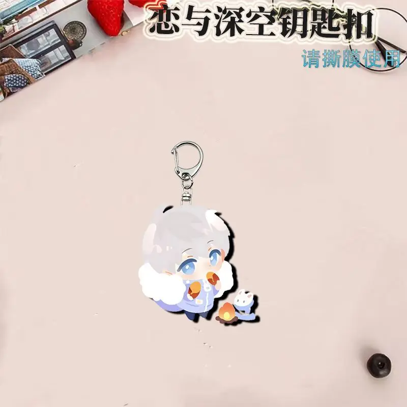 Love and Deepspace Caleb Rafayel Sylus Niedlicher Kawaii Anime Merchandise Schlüsselanhänger Hochwertiger personalisierter Cartoon-Rucksack-Anhänger