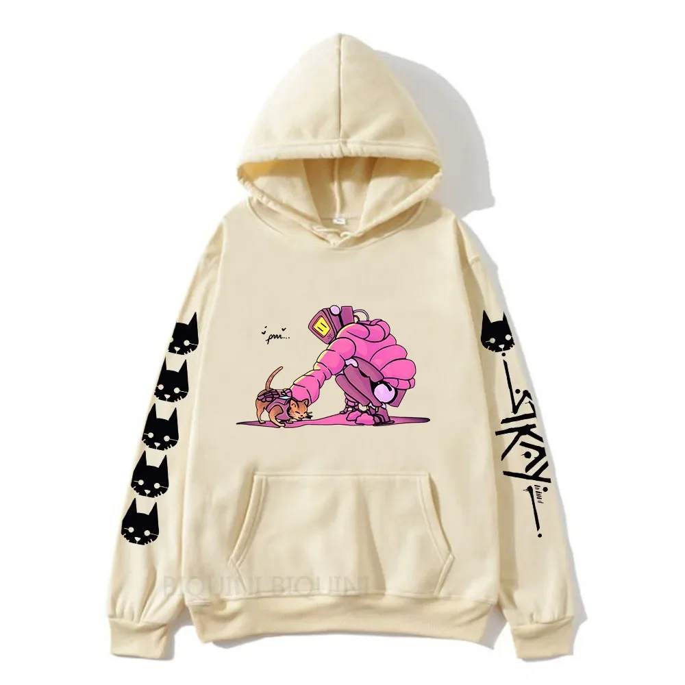 Stray Game Momo and Cat Cartoon Hoodies Men/Women StrayCat StrayMomo StrayGame Sweatshirts Long Sleeve Autumn/Winter Streetwear