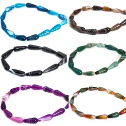 6X16/10x30mm Faceted Water Drop Shape Onyx Stone Natural Botswana agate Loose Beads for Jewelry DIY Earring pendant Making