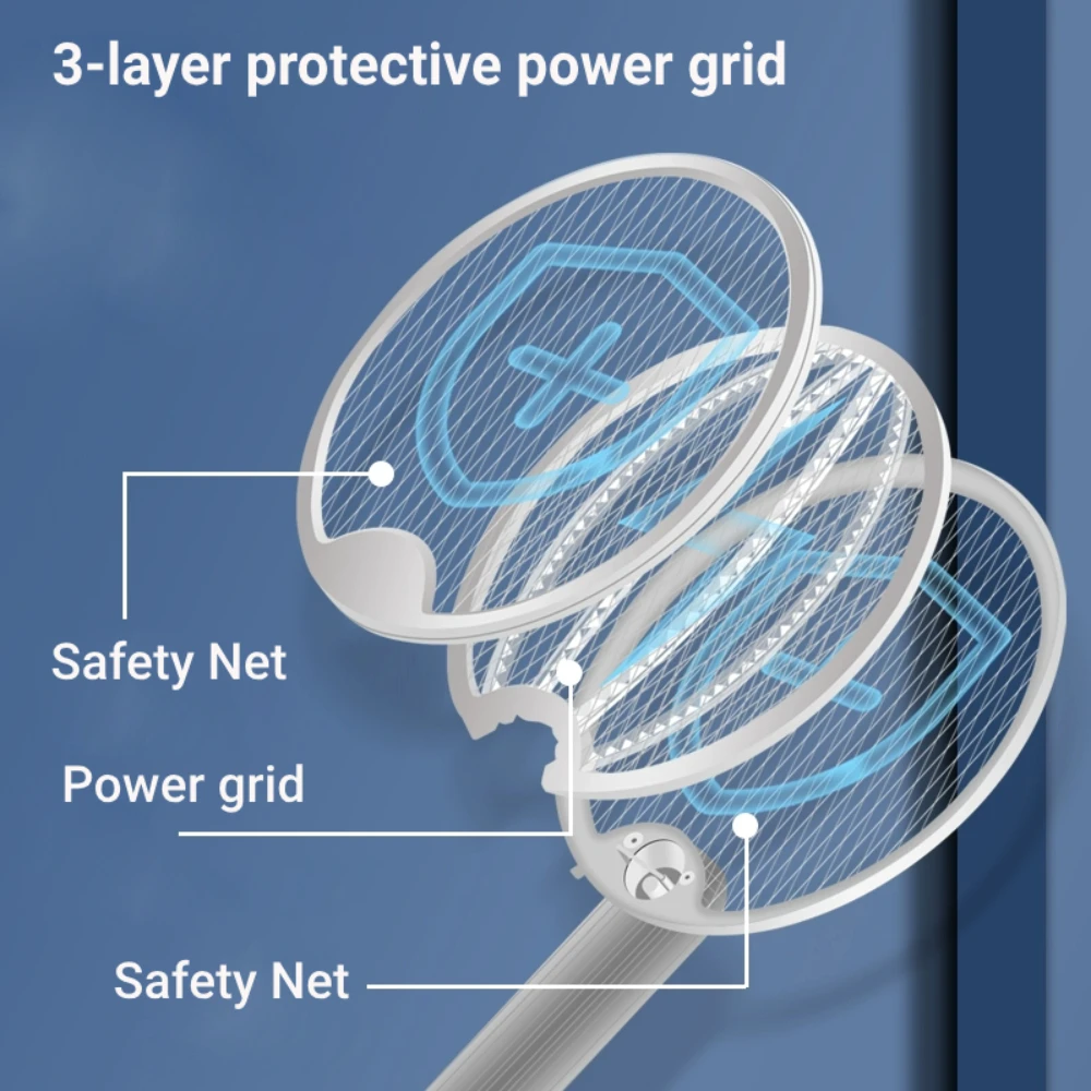 3000 فولت طوي قاتل الماموس الكهربائي القاتل مصباح يده فخ الذباب البعوض منشة مضرب مبيد حشري مع الأشعة فوق البنفسجية ضوء علة صاعق