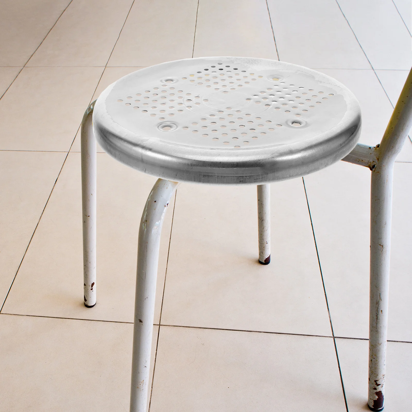 Ersatz für Barhocker-Sitz aus Edelstahl, 11,4 Zoll, rund, leicht zu reinigen, robustes Ersatzpolster für Barstuhl-Kantinensitze