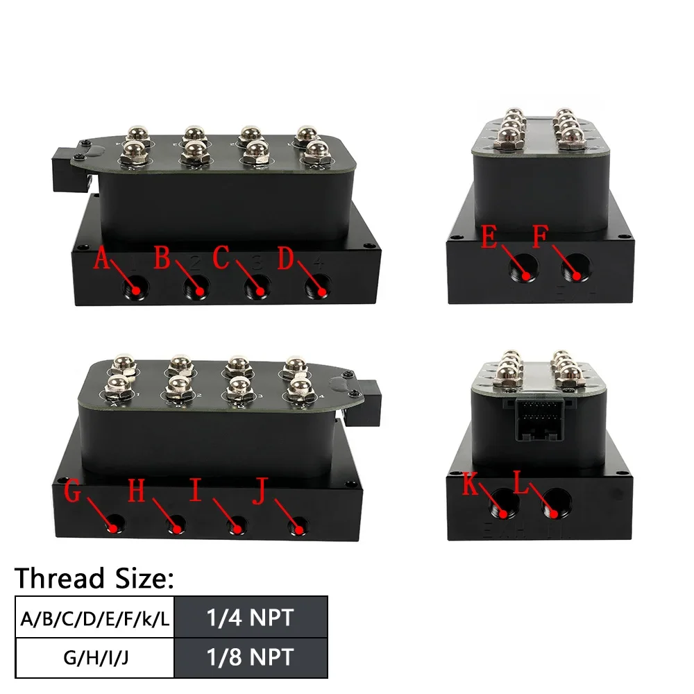 Parti di modifica dell'auto valvola di distribuzione della sospensione pneumatica 1/4 NPT Controller elettrovalvola valvola di controllo dell'ammortizzatore pneumatico