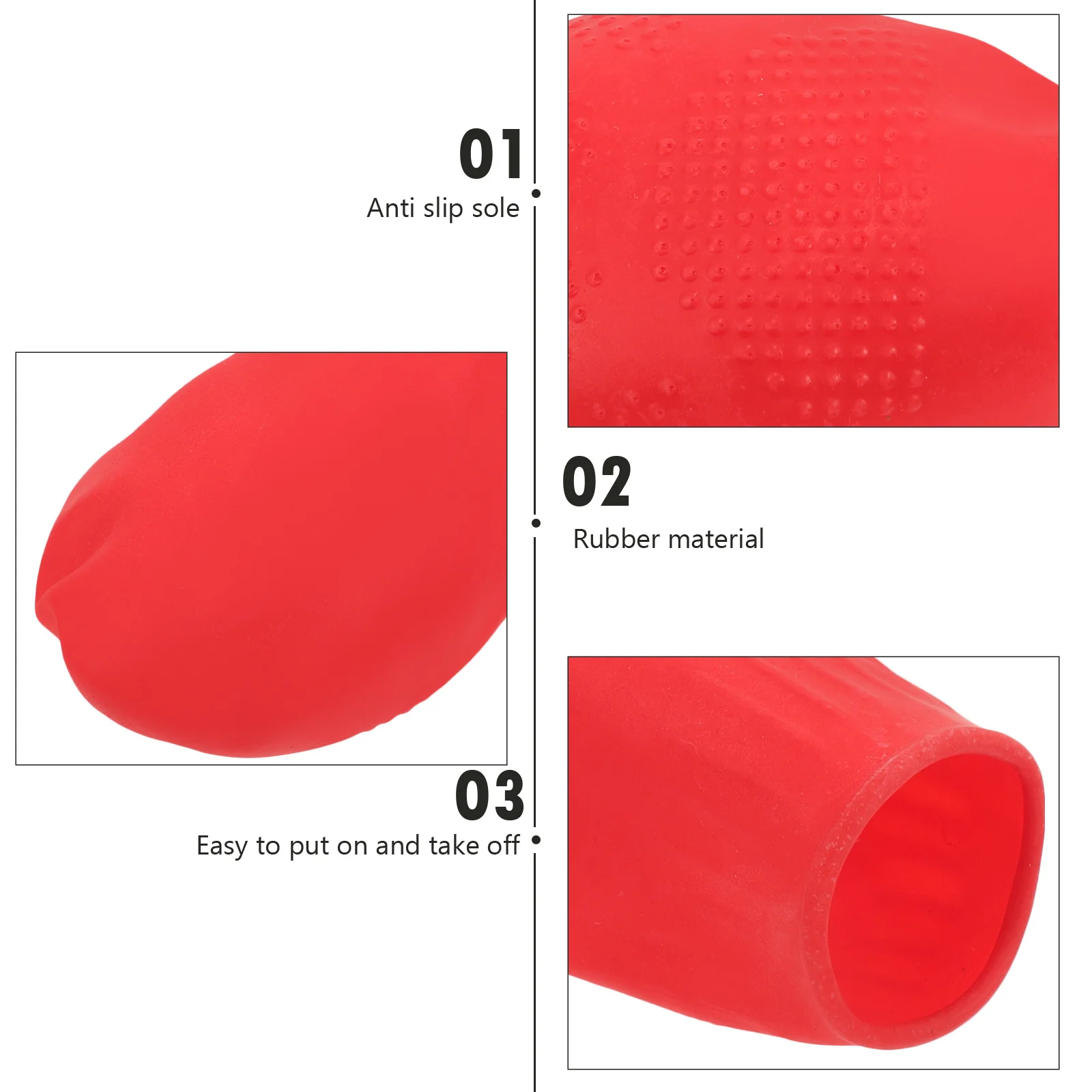 

4Pcs Dog Rain Shoes Lightweight Waterproof Non-Slip Protective Dog Boots for Outdoor Non-Slip Puppy Shoes Puppy Boots