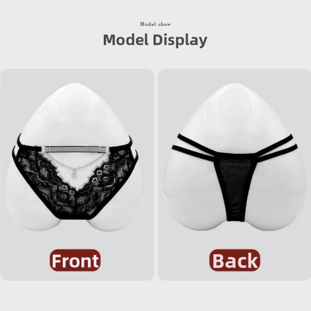 Atmungsaktive, tief sitzende Spitzenblumen-Tangas, nahtlose Unterhosen, Bikini-Slips, dünne Spitzen-T-Back-Höschen für den täglichen Gebrauch. – Detail 3