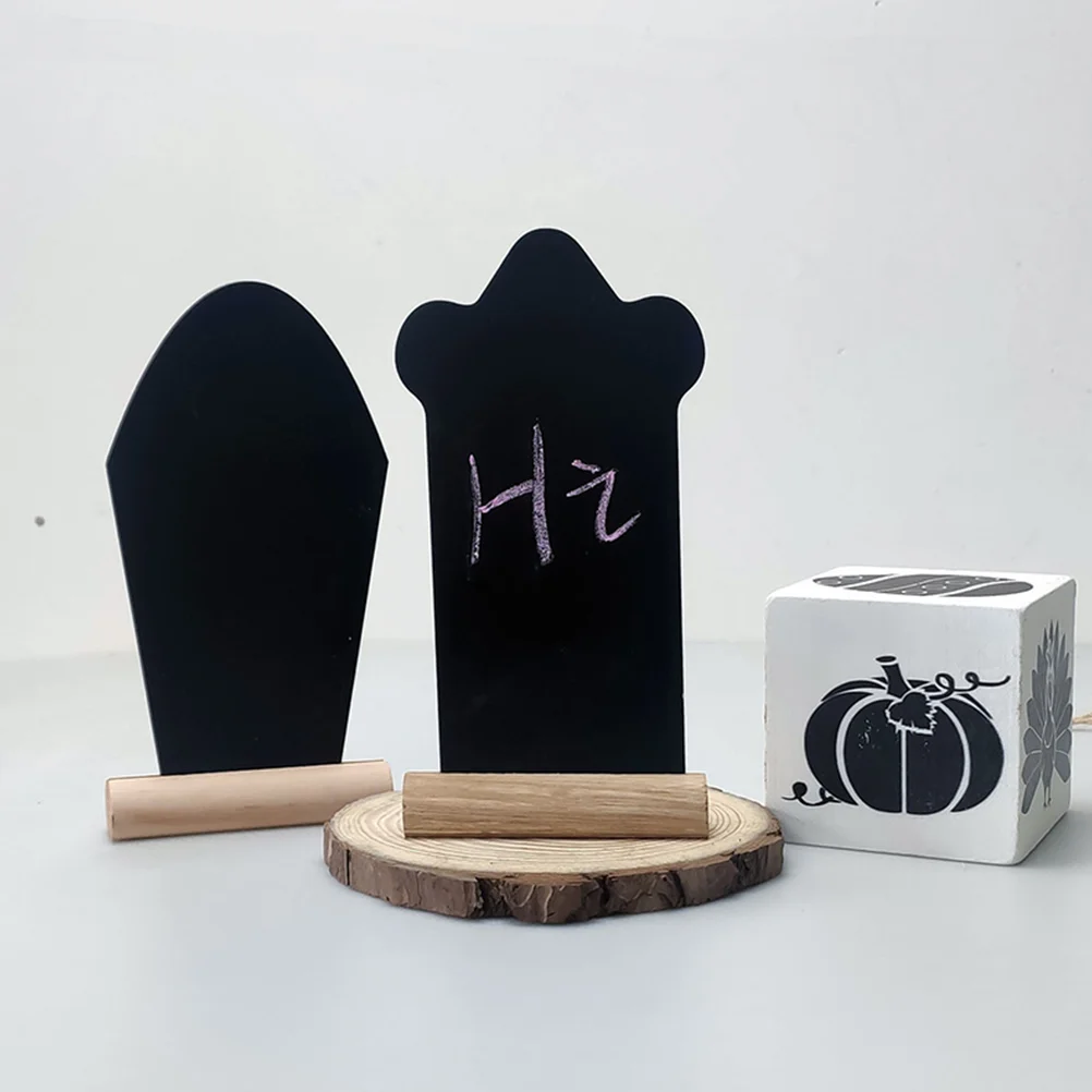 

3Pcs Wooden Blackboards Two-Sided Mini Message Boards Reusable Chalkboards for Home Office Desktop Decoration Blackboards Decor