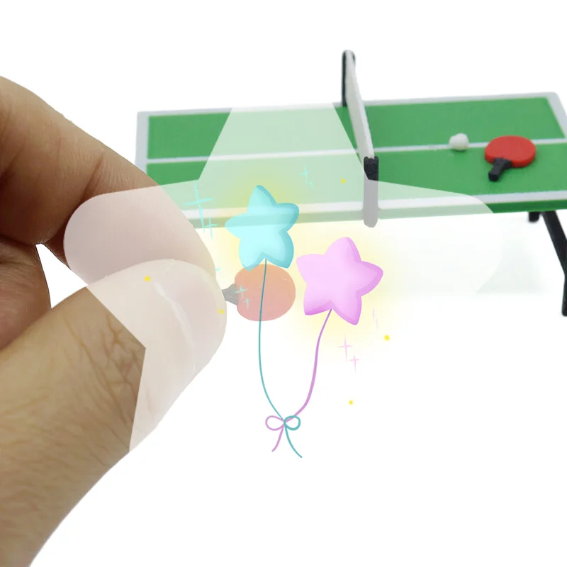 1:12 Dollhouse Miniature Table Tennis Table W/Table Tennis Racket Model Decor Toy Doll House Accessories