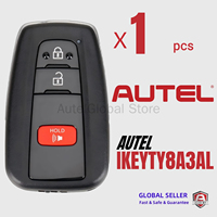 1PCS Autel Smart Key IKEYTY8A3AL 3 Buttons 315/433 MHz for Toyota For Autel Smart Key For KM100 IM508 IM608 KM100E