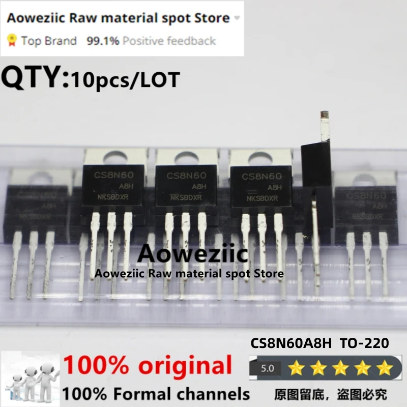Aoweziic 2022 + 100% CS8N60A8H CS8N60 TO-220 CS8N60FA9H CS8N60F 8N60 TO-220F MOS FET 8A 600V