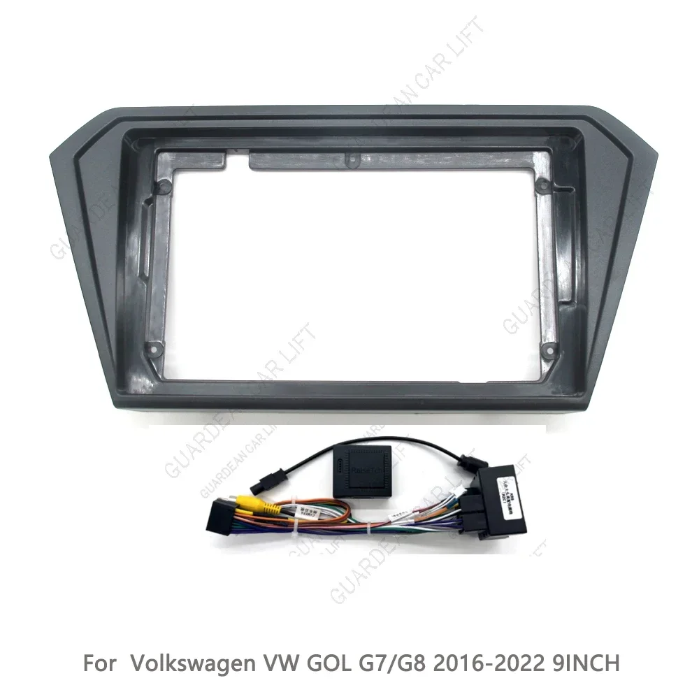 Auto Radio Fascias Für Volkswagen VW GOL G7/G8 2016-2022 9 ZOLL Android Stereo Rahmen Player 2 din Kopf Einheit Panel Dash Trim – Detail 1