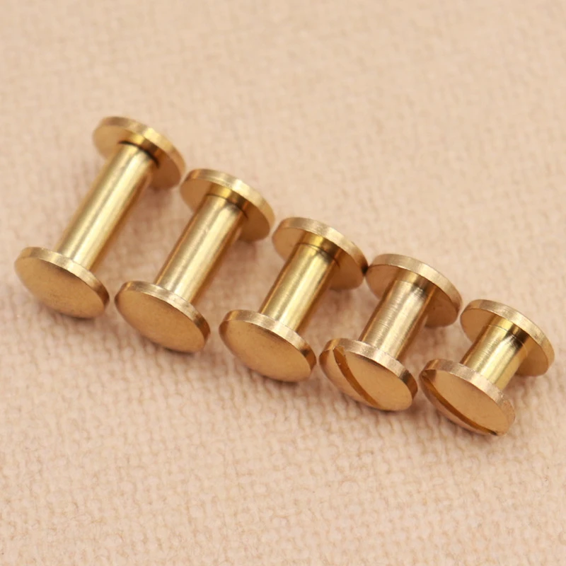 

20 Sets Solid Screw Nail Rivet Double Curved Head Belt Strap Rivets Book Screws Buttons Snap DIY Apparel Sewing Supplies