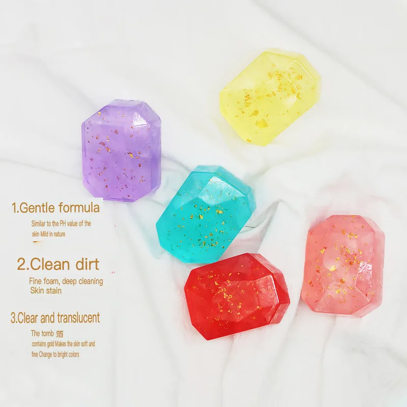 Souvenir Makeup Remover Cleansing Bath Handmade Essential Oil Gold Leaf Soap
