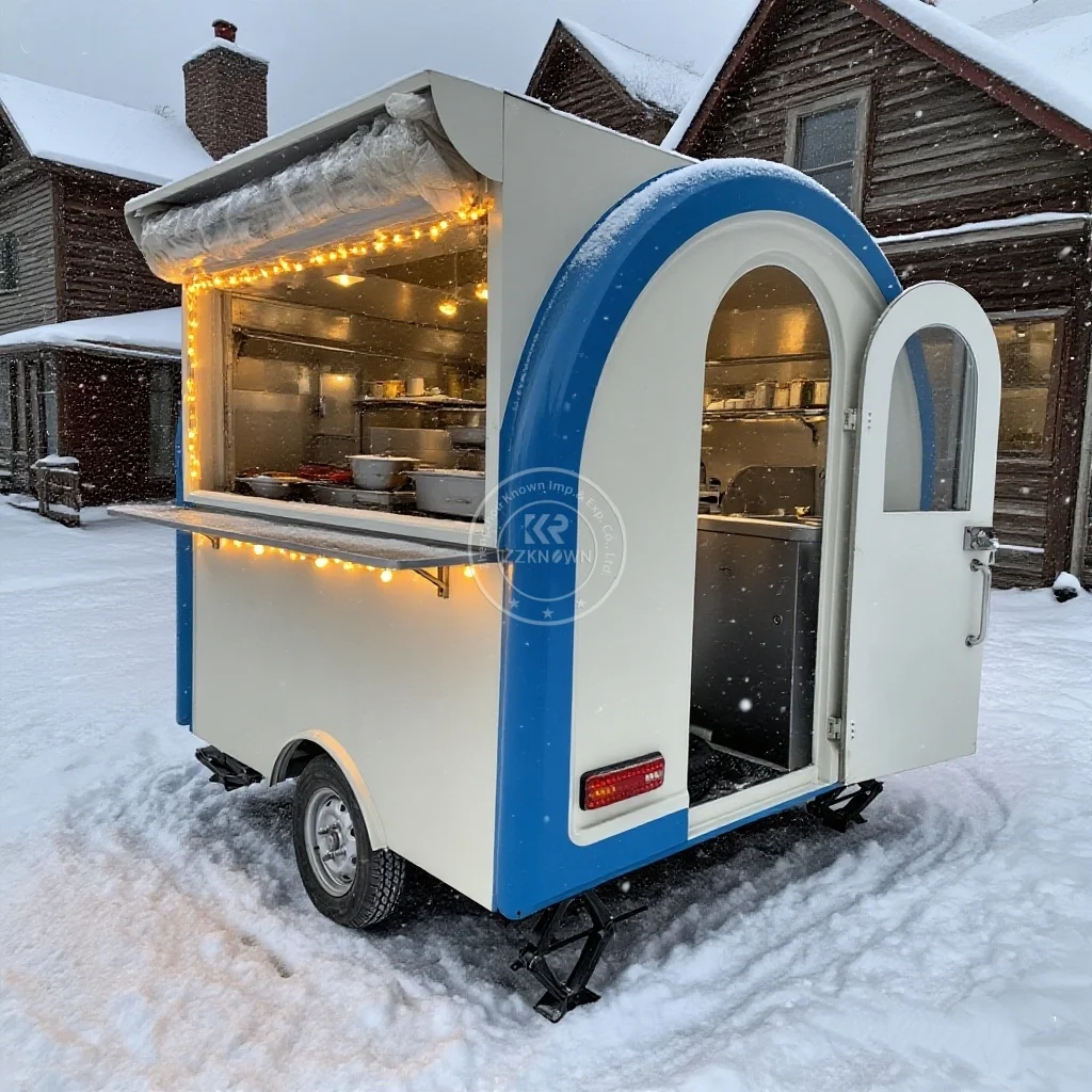 

High Quality Customized Taco Food Trailer Mobile Kitchen Food Truck Hamburg Pizza Bbq Food Carts Europe Standard for Sale