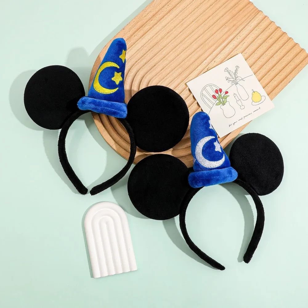 أغطية رأس ديزني التنكرية للحفلات والمناسبات الخاصة، عصابة شعر أنيقة، ميكي ماوس، ستار مون، إكسسوار شعر مزخرف