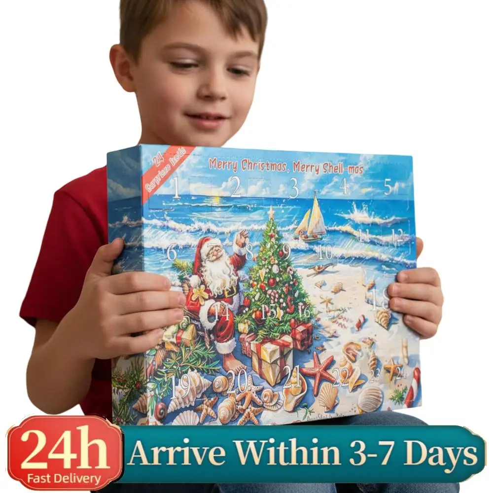 

Seashells 24 Days Christmas Countdown Calendar Christmas Advent Calendar Holiday Countdown Calendar Holiday Gift for Kids