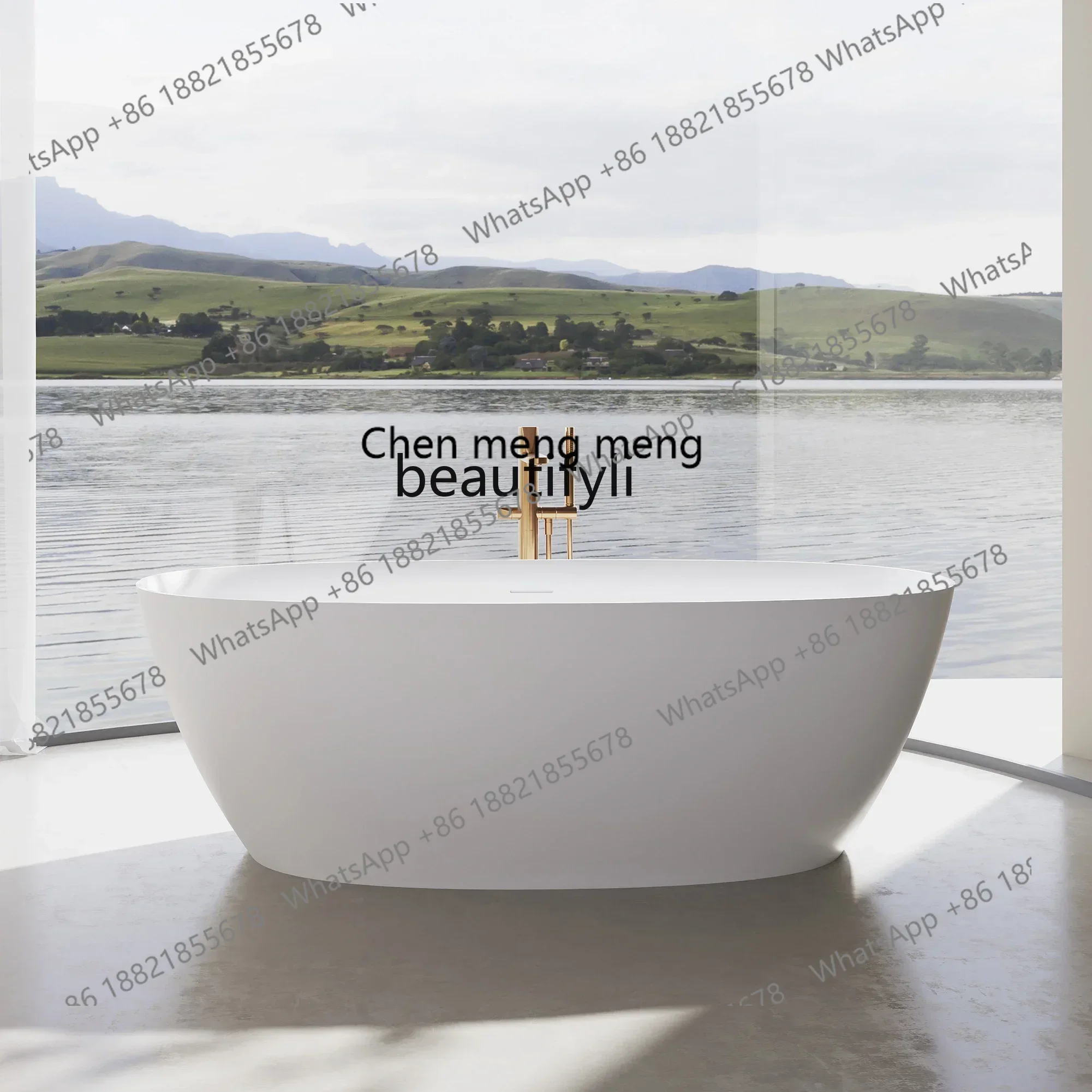 

Q178 CC PMMA Polymer Free-standing Bath Phantom Black Household Hotel Double Bath