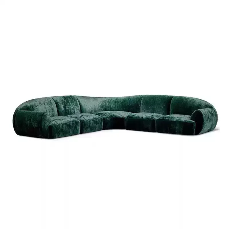 

Light luxury fabric special-shaped sofa Italian minimalist living room designer furniture chenille module combination sofa