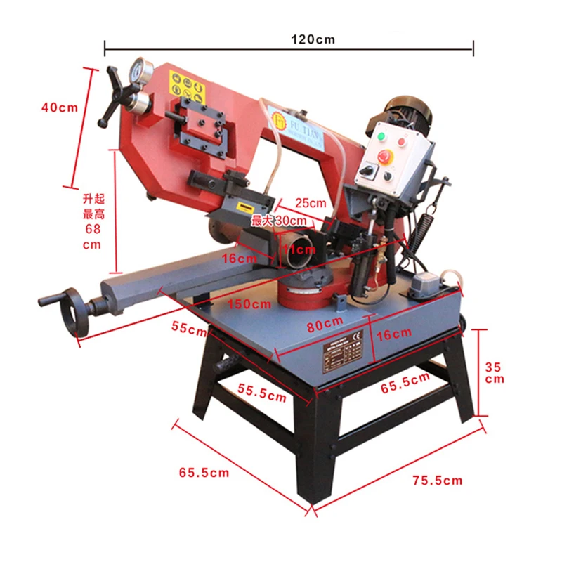 Multifunctional vertical and horizontal band saw 9-inch metal band saw machine small sawing machine horizontal