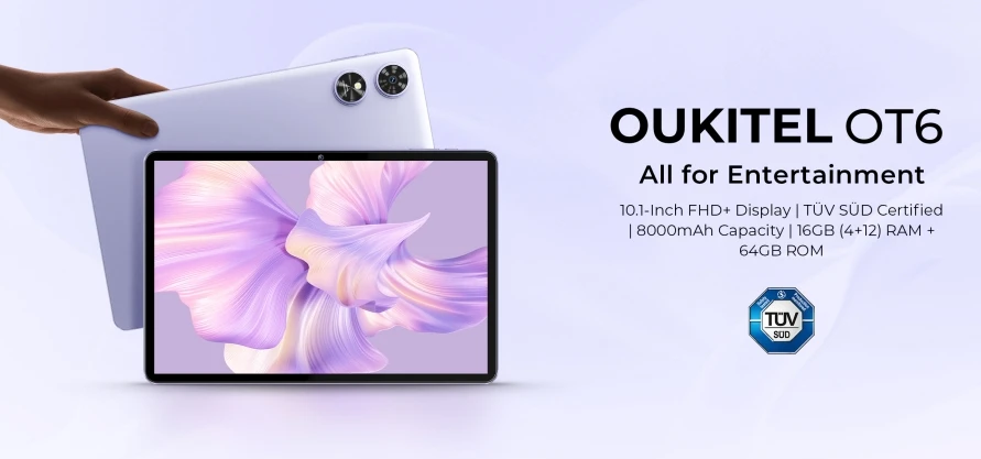 OUKITEL OT6, CPU RK3562 120Hz 10.1-inch, Dual Speaker Boxes, cost-effective WIFI smart tablet, 4GB RAM, 64GB ROM