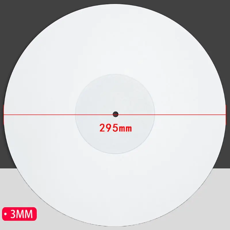 12 Inch 3MM Acrylic Record Pad Anti-static for LP Vinyl Mat Slipmat for Turntabl