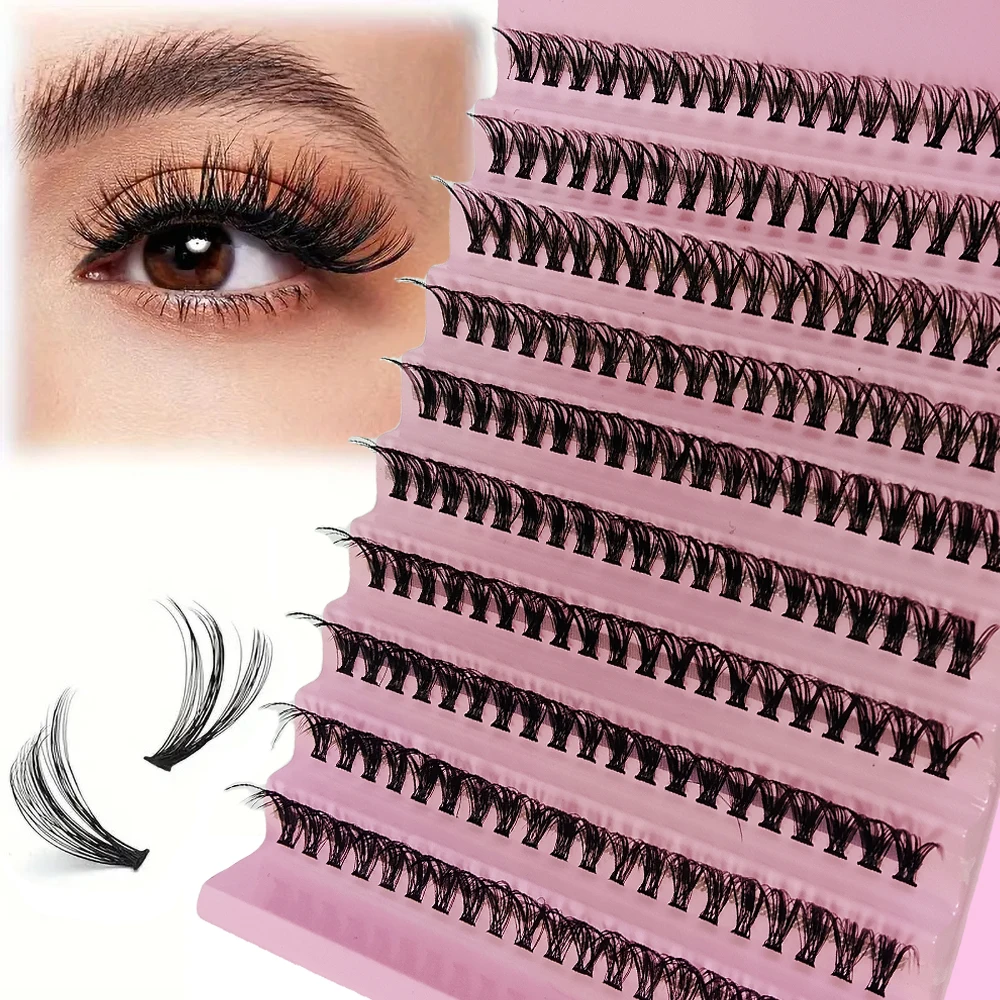 Lash Clusters 200 Pcs DIY Individual Lashes Natural Look Wispy Eyelash Extension 8-16MM D Curl Individuals Cluster Lashes