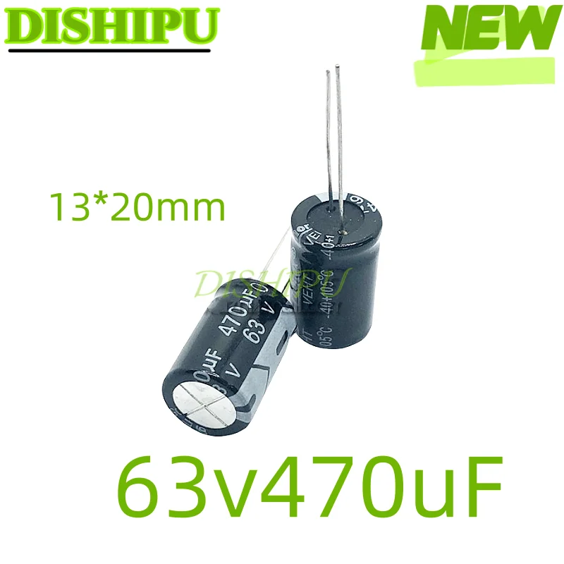 

10PCS 63v470uF electrolytic capacitor volume 13*20mm