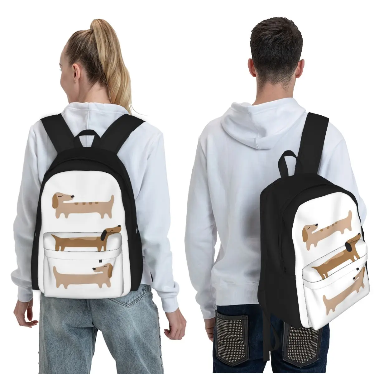 Home Decor - Dachshund Student Backpack School Bag Hiking Travel Daypack for Men Women Fashion Bookbag Shoulder Bags