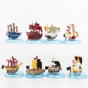 Çocuklar için Anime Tek Parça Aksiyon Figürü, Luffy, Zoro, Sanji, Mini Korsan Gemisi Modeli PVC Koleksiyon Bebek, Hediye, Oyuncak, 8 cm, Set başına 8 Geminin ilk 10 satışı, luffy-no. 10