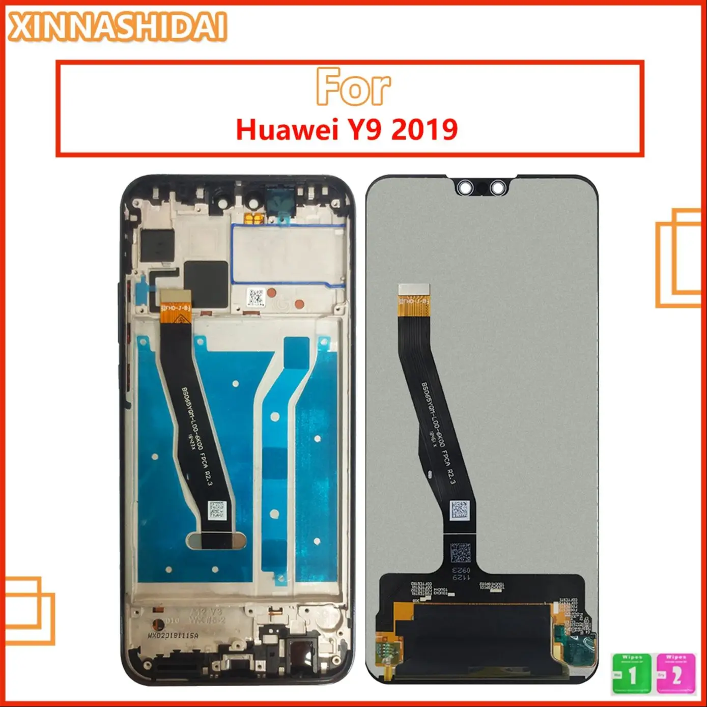 For Huawei Y9 2019 Lcd JKM-LX1 JKM-LX2 JKM-LX3 LCD Display Touch screen Digitizer For Huawei Y9 2019 with Frame