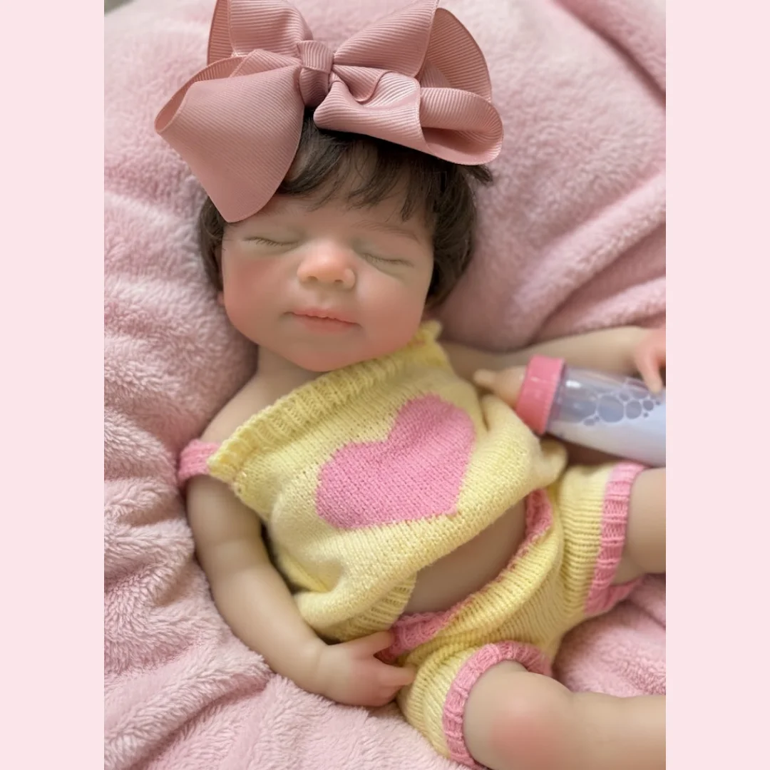 1PC/2 Clothes 33CM Open Mouth Rooted Hair Pascale Soft Silicone Bebe Reborn Girl Doll 3D Painted Skin bebe reborn de silicona