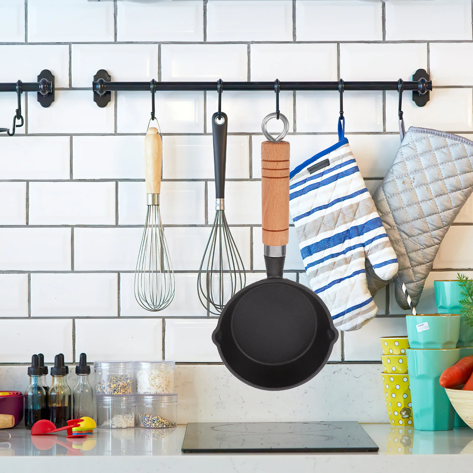 

1Set Mini Egg Frying Pan Small Cast Iron Skillet Non-Stick Cooking Surface for Breakfast Omelette Maker Kitchen Essential