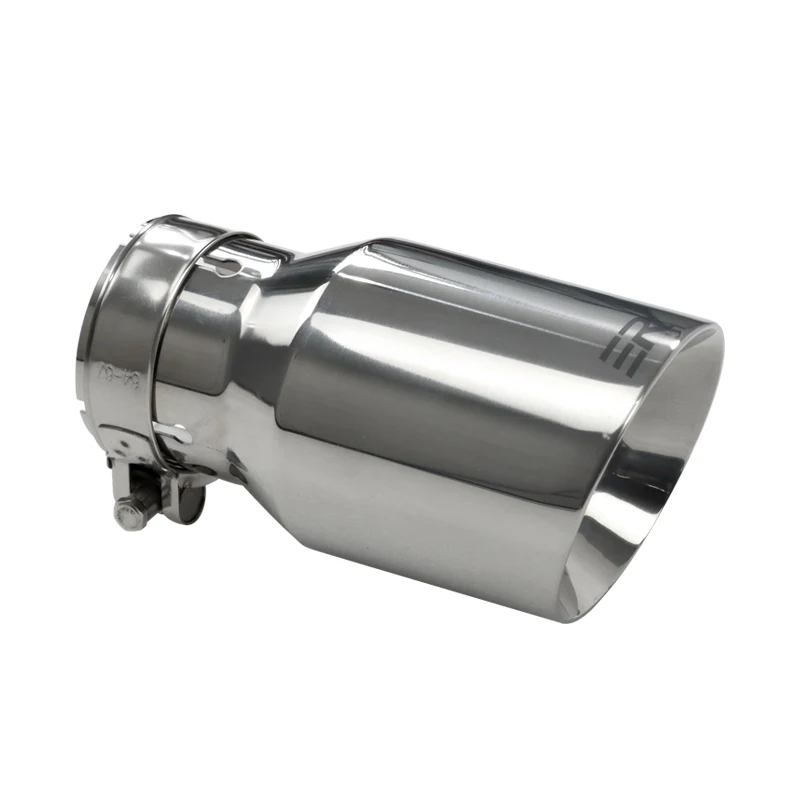 ER PERFORMANCE Double Layer Slant Car Stainless Steel Auto Muffler Exhaust Tips Universal