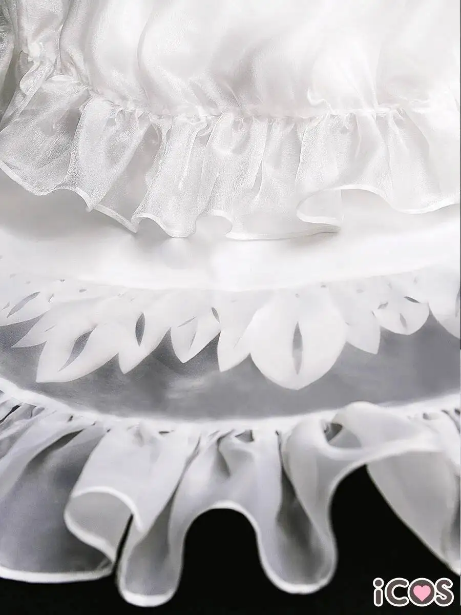 Disfraz de Anime Darling In The Franxx 02, vestido de novia Delux para mujer con diadema, uniformes para carnaval y Halloween