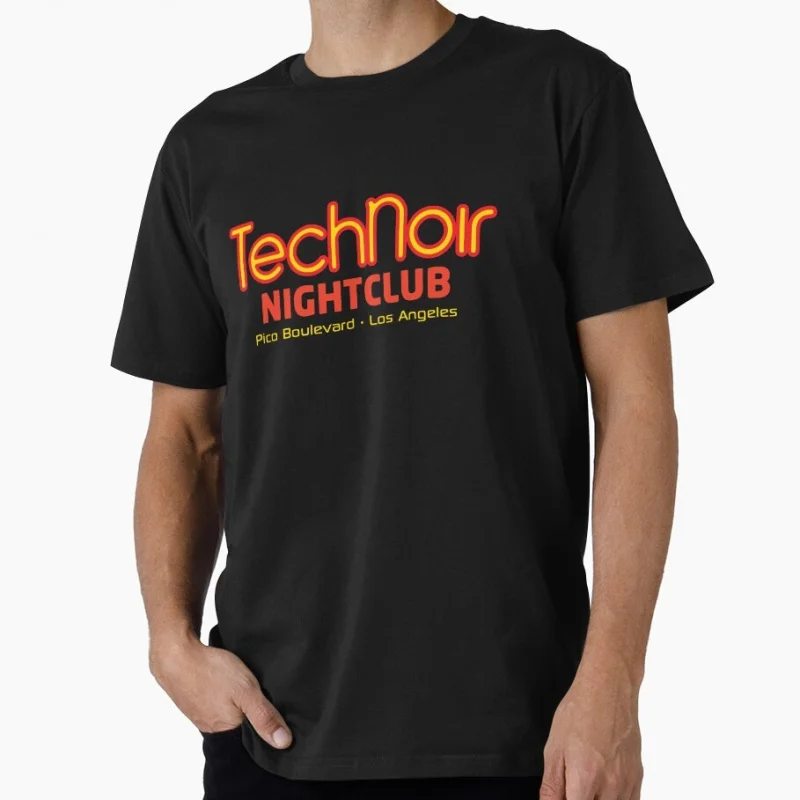Tech Noir Nightclub Retro sci fi Terminator Gift T Shirt Skynet Cyberdyne Systems Cyborg Graphic clothes US Size tops S-6XL