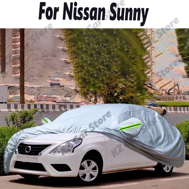 Full Car Cover For Nissan Sunny Waterproof Auto Anti-UV Sun Shade Snow Rain Ice Prevent Outdoor Cover Dustproof
