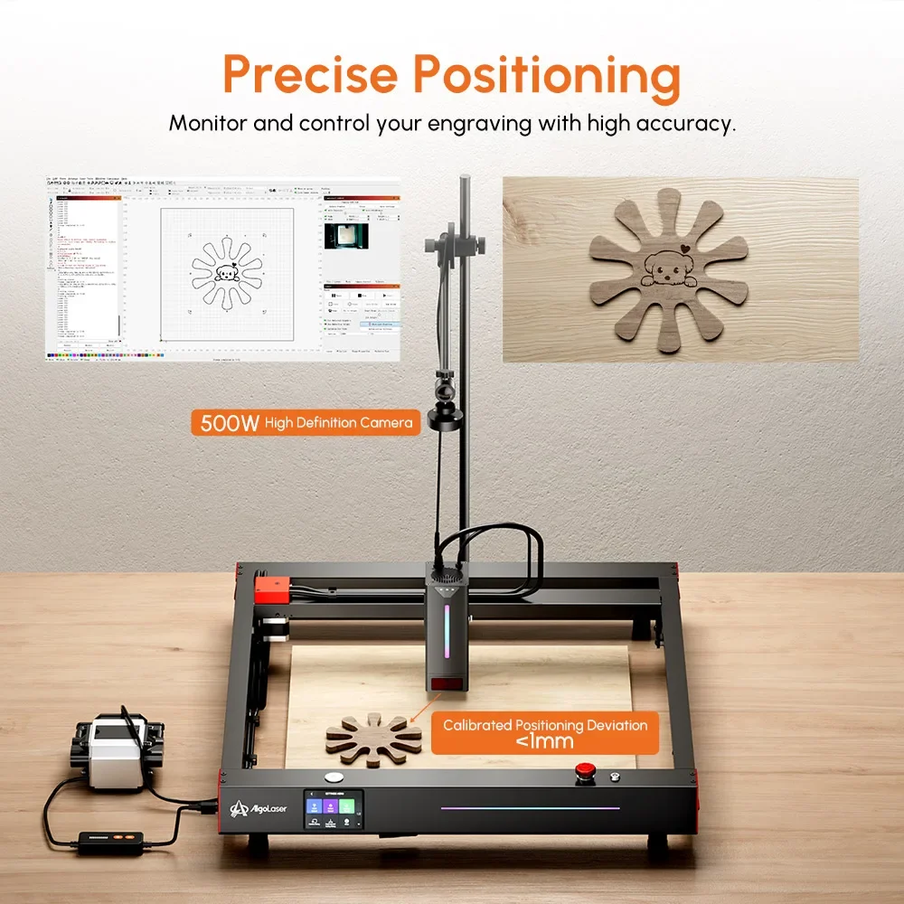 Algolaser Video Record Camera Monitor and Control Engraving Cutting Remotely Precise Positioning High Accuracy Fits Most Laser