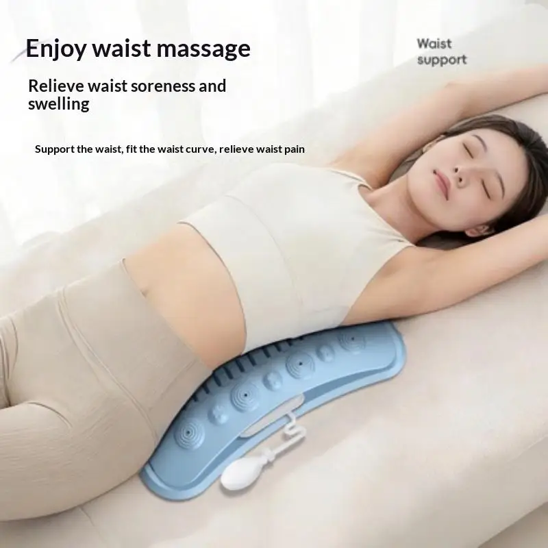 Adjustable Back Massager Airbag Waist Neck Support Massage Lumbar Cervical Muscle Relax Yoga Exercise Ergonomically