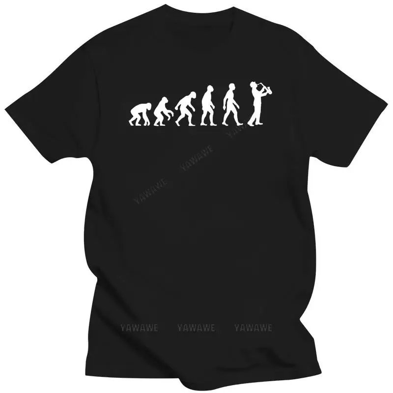 male tee-shirt top Evolution of Man Saxophone Player - Mens Classic vintage T-Shirt - Sax - Music - Instrument unisex t-shirts