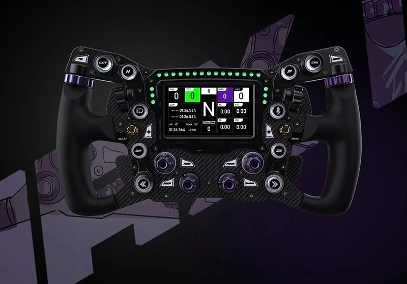 Forged Carbon Fiber Racing Simulator Force Feedback Steering Wheel
