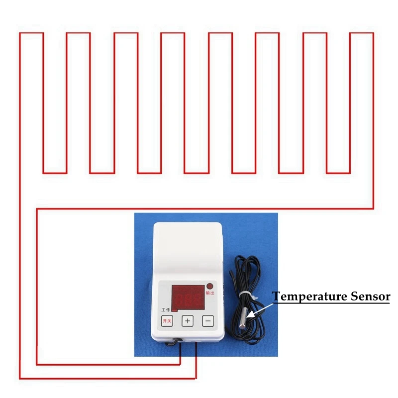 30m~120m Greenhouse Temperature Control Line Nursery Bed Geothermal Wire Air Soil Heating Wire Cable Garden Plants Heater
