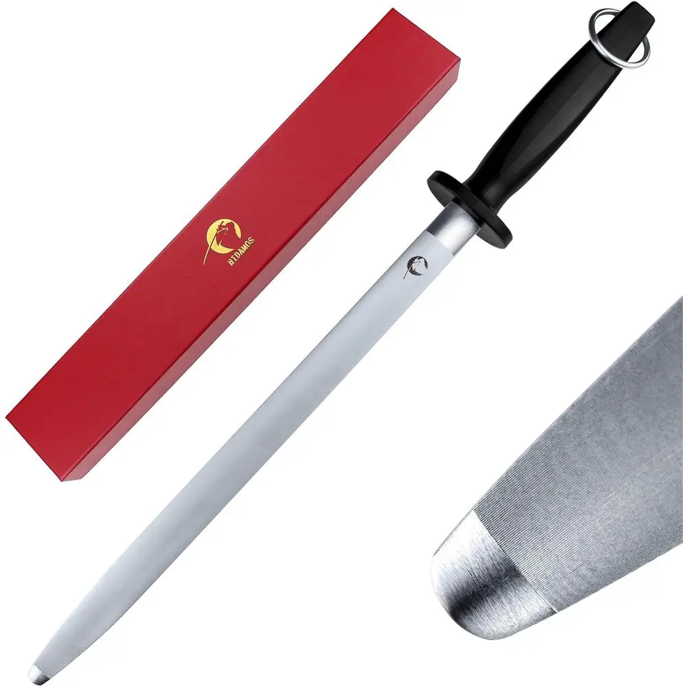 

12-дюймовый заточной стержень для кухонных ножей из углеродистой стали